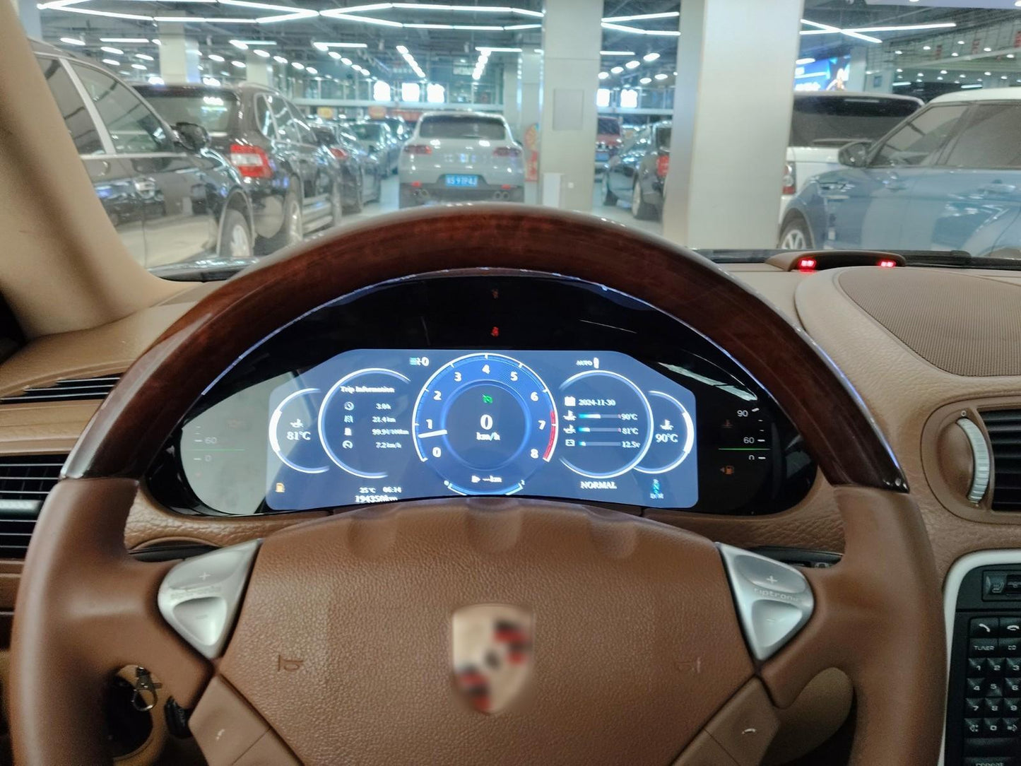 12.3 inch LCD Screen Digital Cluster Gauge for 2002-2009 Porsche Cayenne Speedometer Replacement Dashboard Instrument Cluster Digital Display Panel