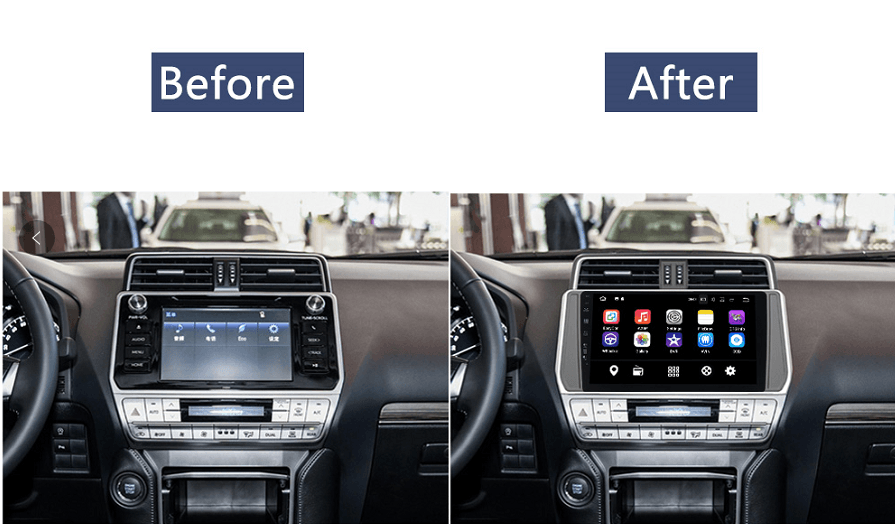 10.1" Octa-core Quad-core Android Navigation Radio for Toyota Prado 2018 In-Dash audio/video players head unit stereo online Phoenix Automotive Android Radio Tesla-style T-style XL Large screen Vertical screen big screen Linkswell inc x knob joying Aucar auto AutoTecPro Navigation Systems Rhino dasaita American muscle nifty city merge screens seicane car radio