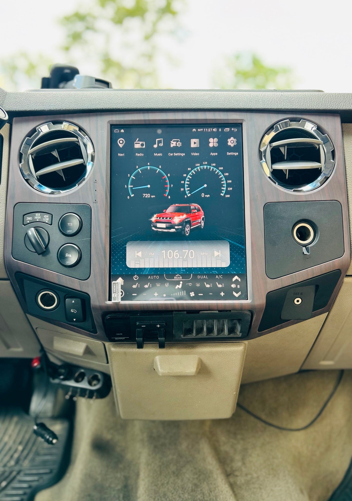 12.1 inch Android 13/14 Vertical Screen Navigation Radio for Ford F-250 F-350 Super Duty trucks 2008 - 2016