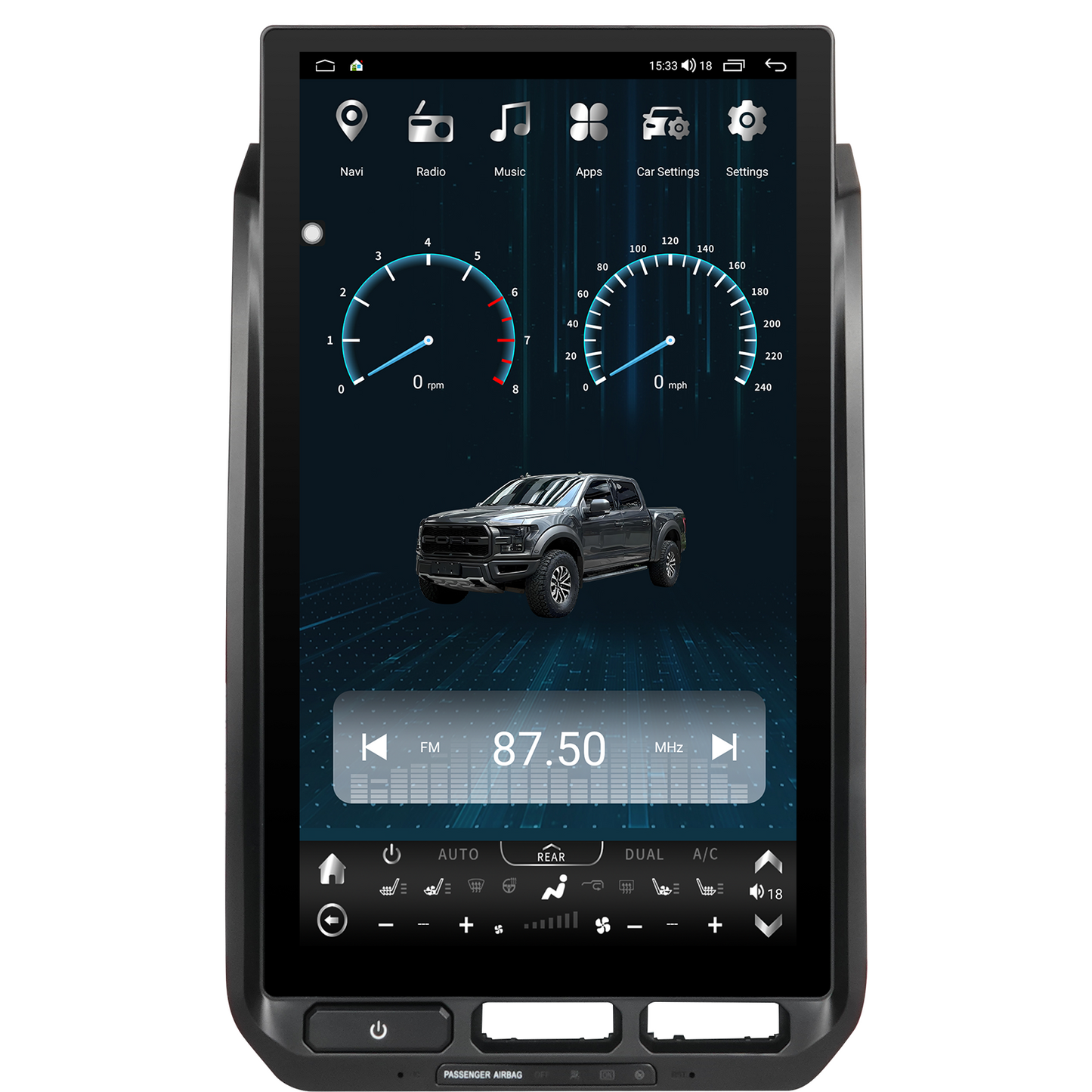 16” Android 13/14 Vertical Screen Navigation Radio for Ford F-150 F-250 F-350 F-450 F-550 2015-2020