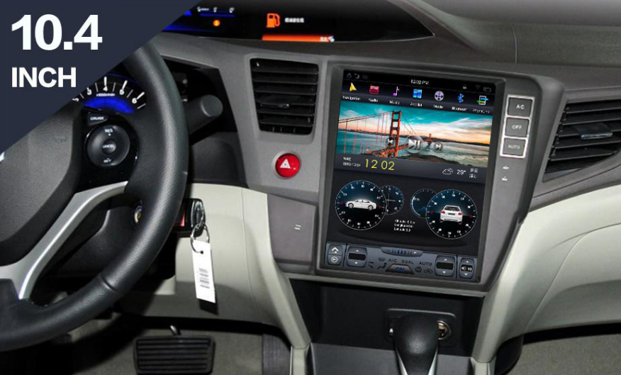 [ G6 octa-core ] 10.4" Vertical Screen Android 11 Fast boot Navigation Radio for Honda Civic 2012 | Phoenix Automotive
