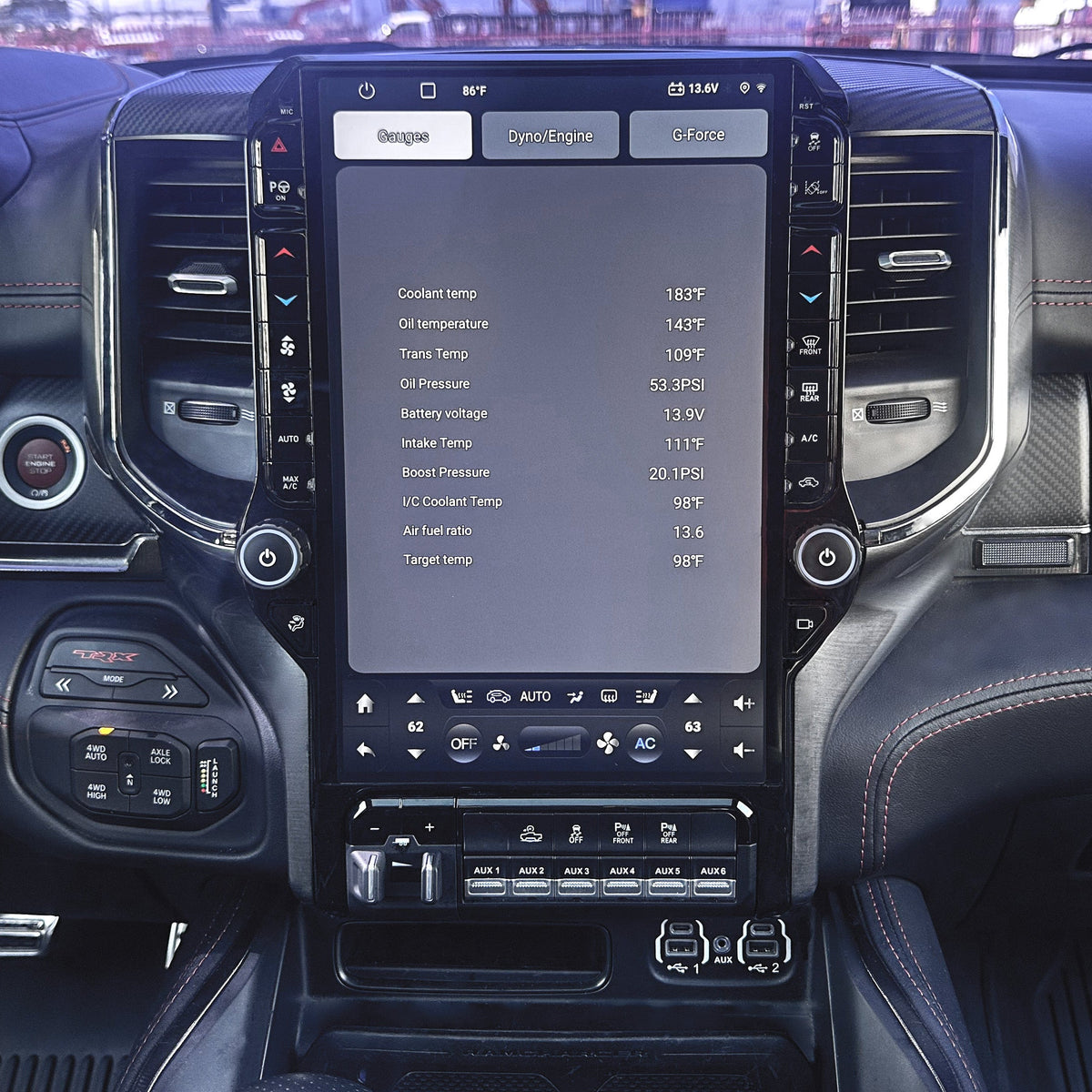 13.6/14.5” Android 13/14 Vertical Screen Navigation Radio for Dodge Ram 2019- 2024