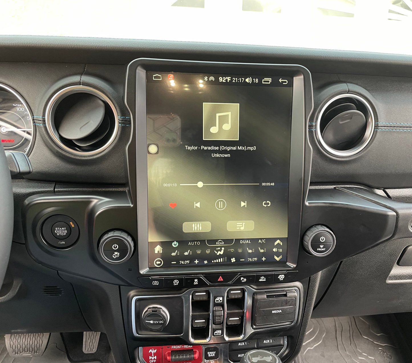 12.1” Android 13 Vertical Screen Navigation Radio for Jeep Wrangler JL 2018 - 2023 In-Dash audio/video players head unit stereo online Phoenix Automotive Android Radio Tesla-style T-style XL Large screen Vertical screen big screen Linkswell inc x knob joying Aucar auto AutoTecPro Navigation Systems Rhino dasaita American muscle nifty city merge screens seicane car radio