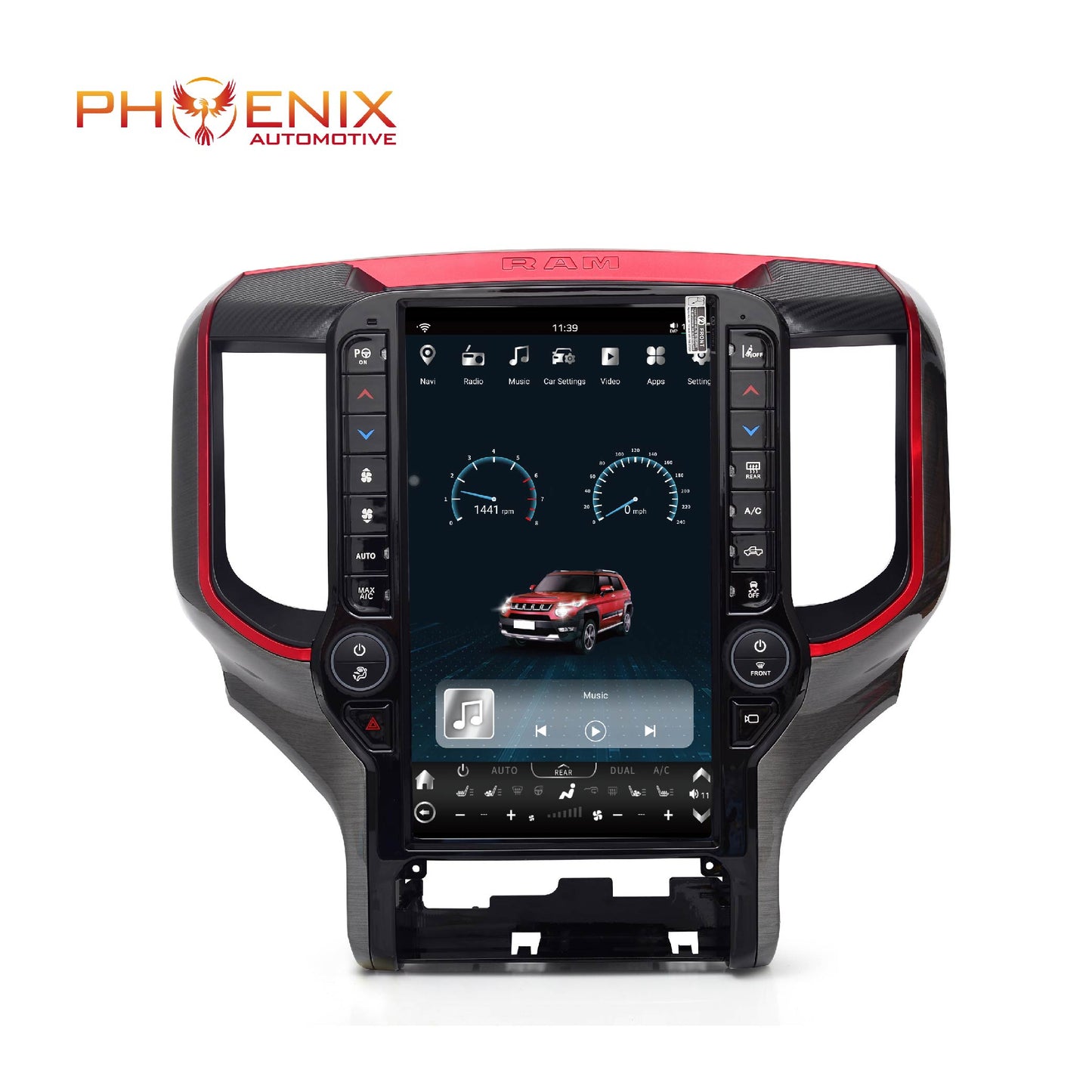 13.6/14.5” Android 13/14 Vertical Screen Navigation Radio for Dodge Ram 2019- 2024