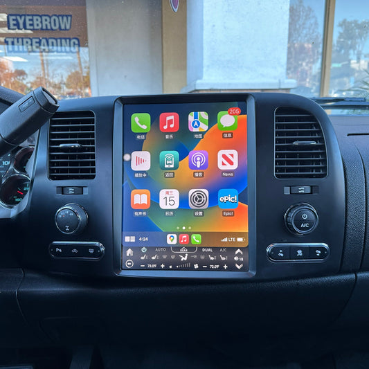 12.1” Android 13 fast boot Vertical Screen Navigation Radio for Chevrolet Silverado GMC Sierra 2007 - 2013 | Phoenix Automotive