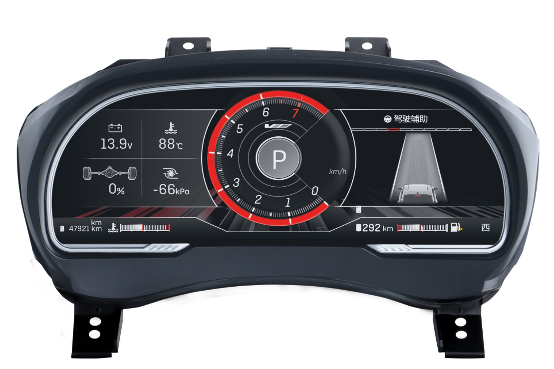 12.3 inch LCD Screen Digital Cluster Gauge for Cadilac ATS/ATS-L 2014-2017 Speedometer Replacement Dashboard Instrument Cluster Digital Display Panel