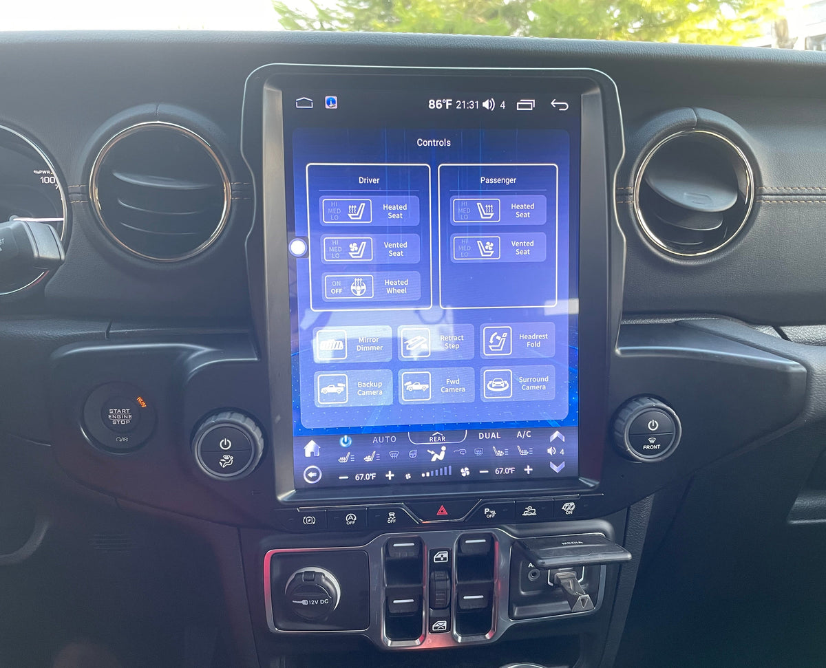 [ Hot-sale ] 12.1” Android 13 Vertical Screen Navigation Radio for Jeep Wrangler JL 2018 - 2023 | Phoenix Automotive