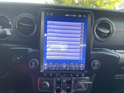 [Open box] 12.1” Android 10 / 12 Vertical Screen Navigation Radio for Jeep Wrangler JL 2018 - 2023 In-Dash audio/video players head unit stereo online Phoenix Automotive Android Radio Tesla-style T-style XL Large screen Vertical screen big screen Linkswell inc x knob joying Aucar auto AutoTecPro Navigation Systems Rhino dasaita American muscle nifty city merge screens seicane car radio