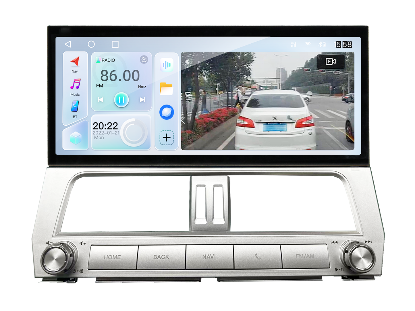 12.3 Inch Android 14 Universal Car Radio Stereo Android Auto Carplay for Toyota Prado 2018-2022