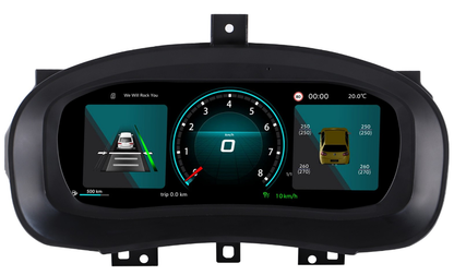 10.25 inch LCD Screen Digital Cluster Gauge for Volkswagen Skoda Fabia 2008-2014 Speedometer Replacement Dashboard Instrument Cluster Digital Display Panel