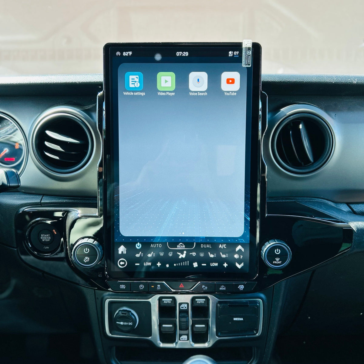 14.5” Android 13/14 Vertical Screen Navigation Radio for Jeep Wrangler/Rubicon/Gladiator 2018 - 2023 (Support both Left/Right peptide)