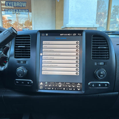 [Open box] 12.1” Android 10 fast boot Vertical Screen Navigation Radio for Chevrolet Silverado GMC Sierra 2007 - 2013 In-Dash audio/video players head unit stereo online Phoenix Automotive Android Radio Tesla-style T-style XL Large screen Vertical screen big screen Linkswell inc x knob joying Aucar auto AutoTecPro Navigation Systems Rhino dasaita American muscle nifty city merge screens seicane car radio