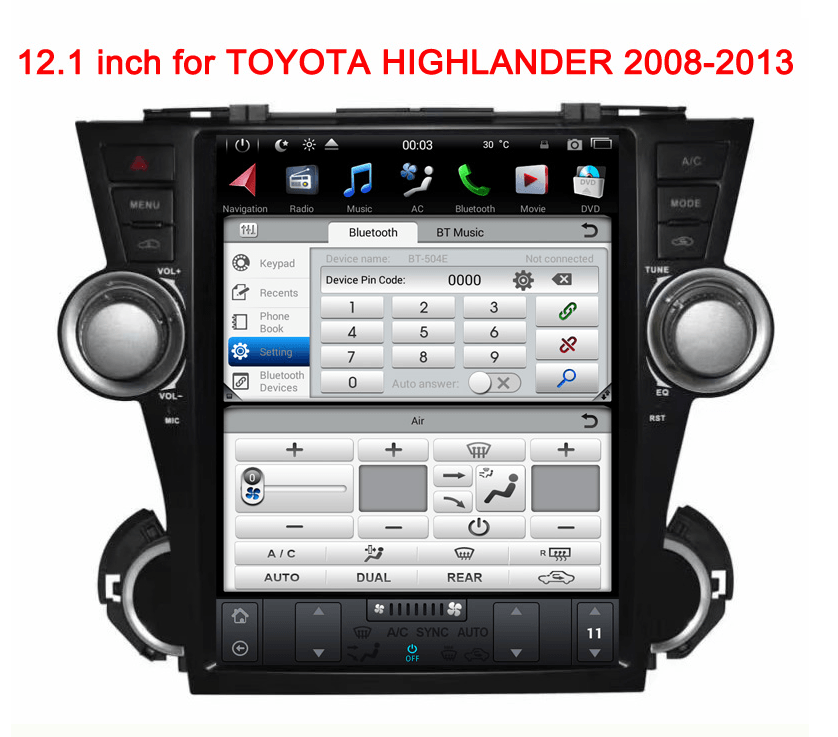 Open box [ PX6 Six-core ] 12.1" Android 9 Fast boot Navigation Radio for Toyota Highlander 2009 - 2013 ebay amazon alibaba aliexpress rhino radios car toys CarPlayNav infotaiment crutchfield best buy walmart stinger carplaymart mergescreen 4x4 shop canada Idoing ddp motorsports ridies AWESAFE american trucks americantrucks temu SquareWheels Automotive SquareWheelsauto