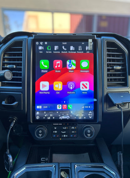 [Open Box] 13/16" Android 10/12/13/14 Vertical Screen Navigation Radio for Ford F-150 F-250 F-350 F-450 F-550 2015-2020