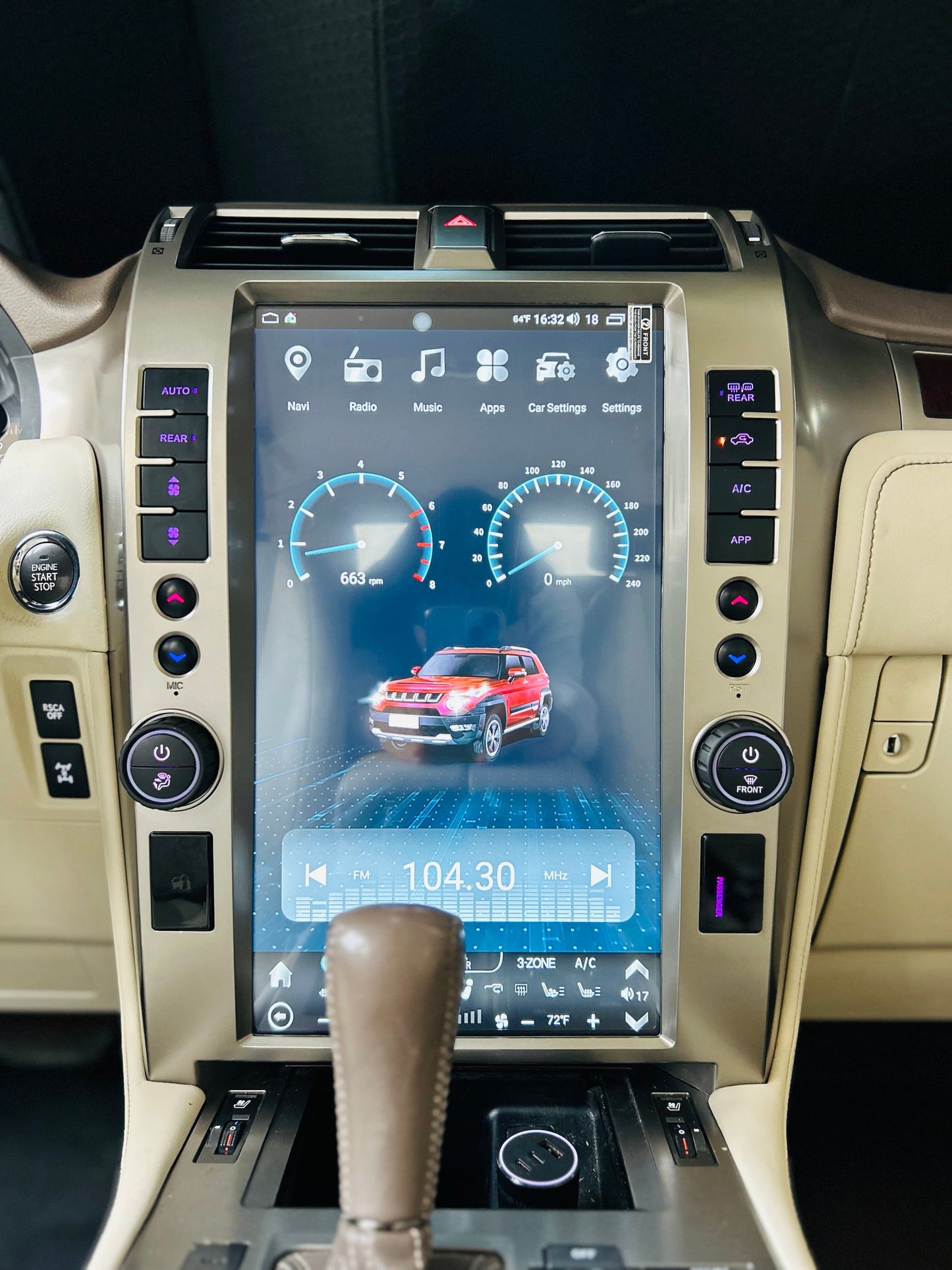 15.6" Android 13/14 Fast boot Navigation Radio for Lexus GX 400 GX 460 2010 - 2021