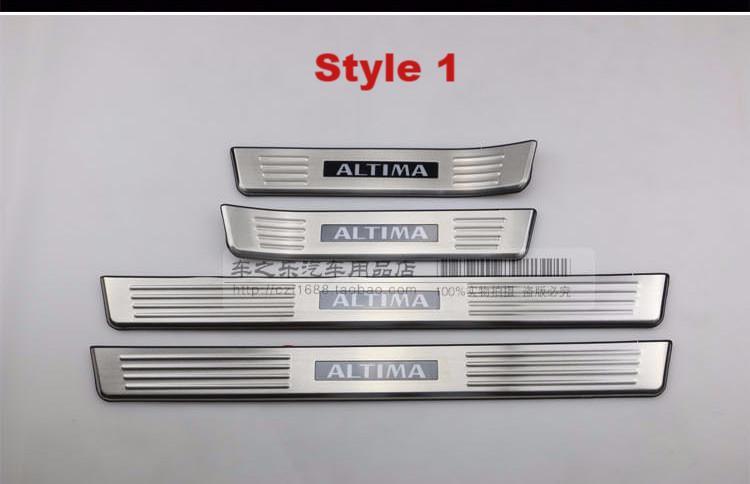 New LED Illuminated Stainless Steel Kick Plate Scuff Plate Set for Nissan Altima 2008-2017 - Smart Car Stereo Radio Navigation | In-Dash audio/video players online - Phoenix Automotive