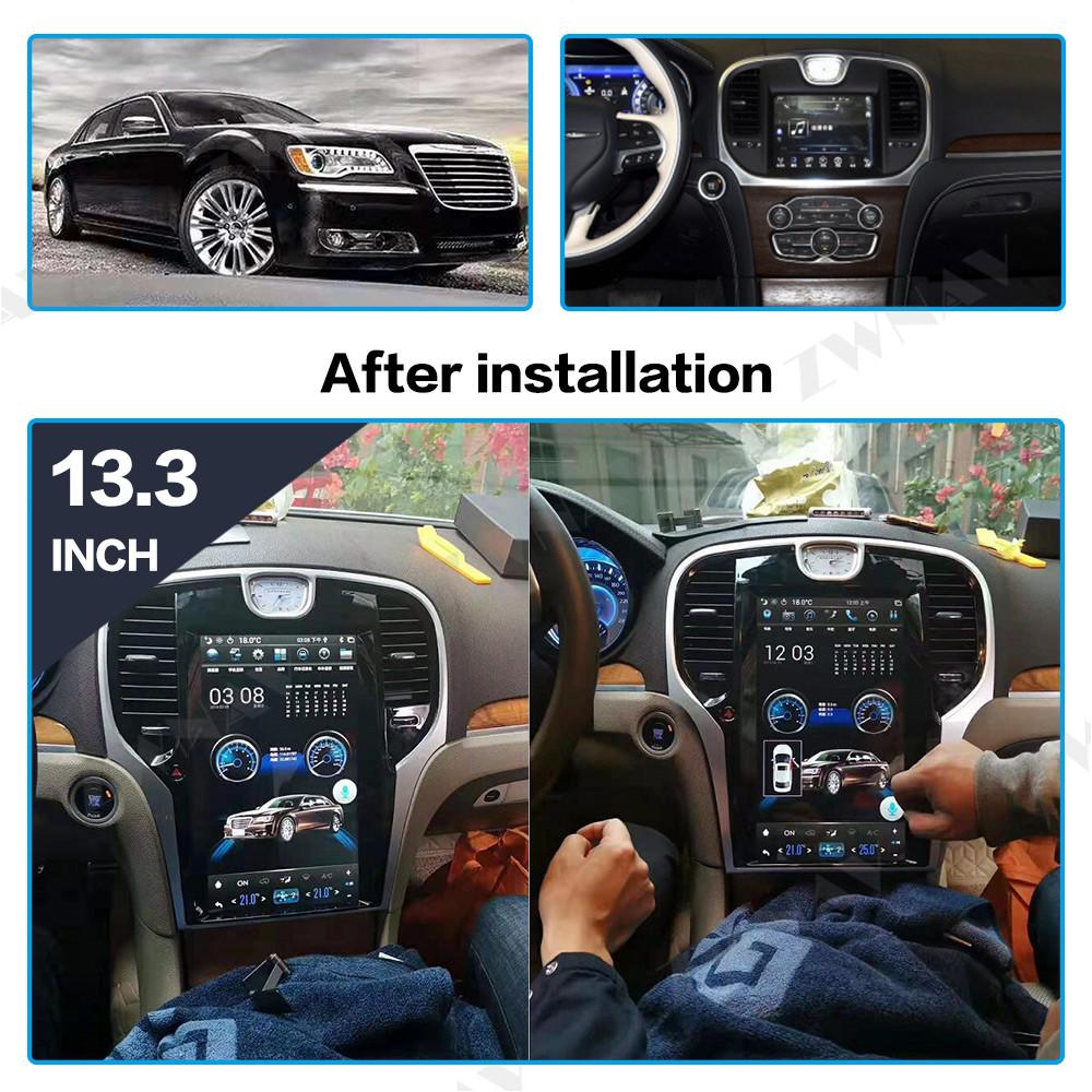 [Open box] [ PX6 SIX-CORE ] 13.3" Vertical Screen Android 9.0 Navigation Radio for Chrysler 300C 2013-2019